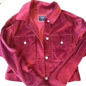 Abercrombie & Fitch Maroon Corduroy Jacket
